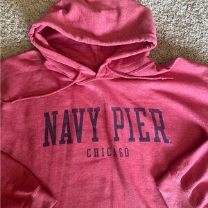 Navy Pier Chicago Red Hoodie XL